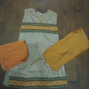 Indian Dress with pants and Duppatta